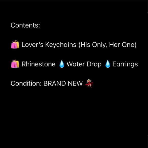 ๐ 3/$20 - ๐ His & Her Only Keychain + Earrings Bundle - Picture 2 of 5